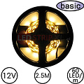 LEDStrip Warm Wit 2.5 Meter 60 LED per meter 12 Volt - Basic