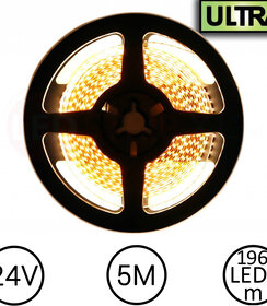 LED Strip Warm Wit 5 meter 196 LED 24 Volt - Ultra