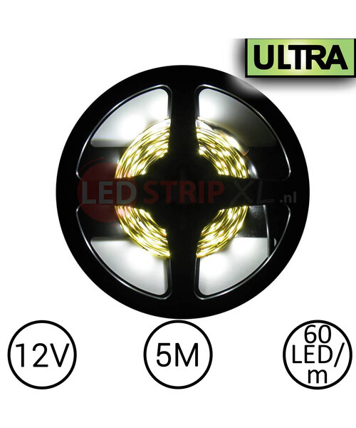 LED Strip Helder Wit 5 Meter 60 LED per meter 12 Volt - Ultra