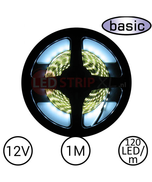 LEDStrip Koud Wit 1 Meter 120 LED per meter 12 Volt - Basic