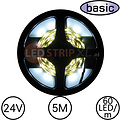 LEDStrip Koud Wit 5 Meter 60 LED per meter 24 Volt - Basic