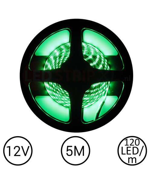 LEDStrip Groen 5 Meter 120 LED per meter 12 Volt