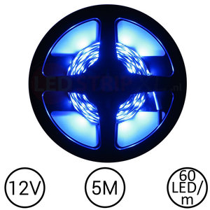 LEDStrip Blauw 5 Meter 60 LED per meter 12 Volt