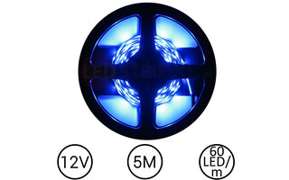LEDStrip Blauw 5 Meter 60 LED 12 Volt