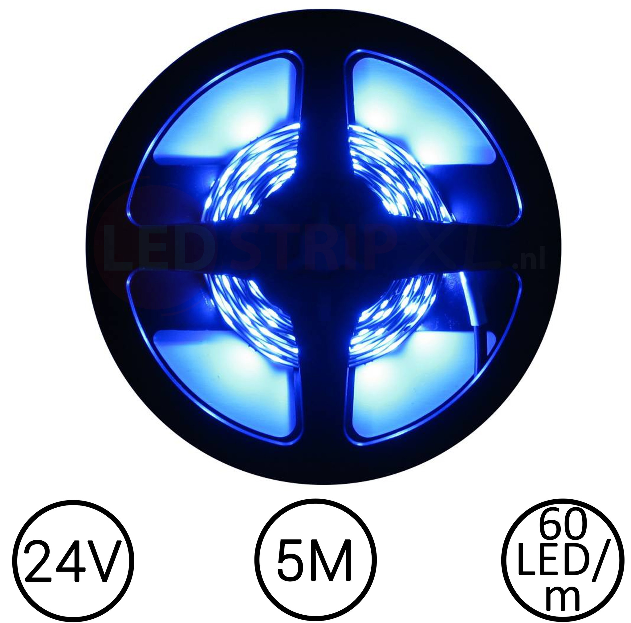 teller voorzichtig Adviseur LEDStrips Blauw 5 Meter 60 LED per meter 24V - LEDStripXL - LEDStripXL