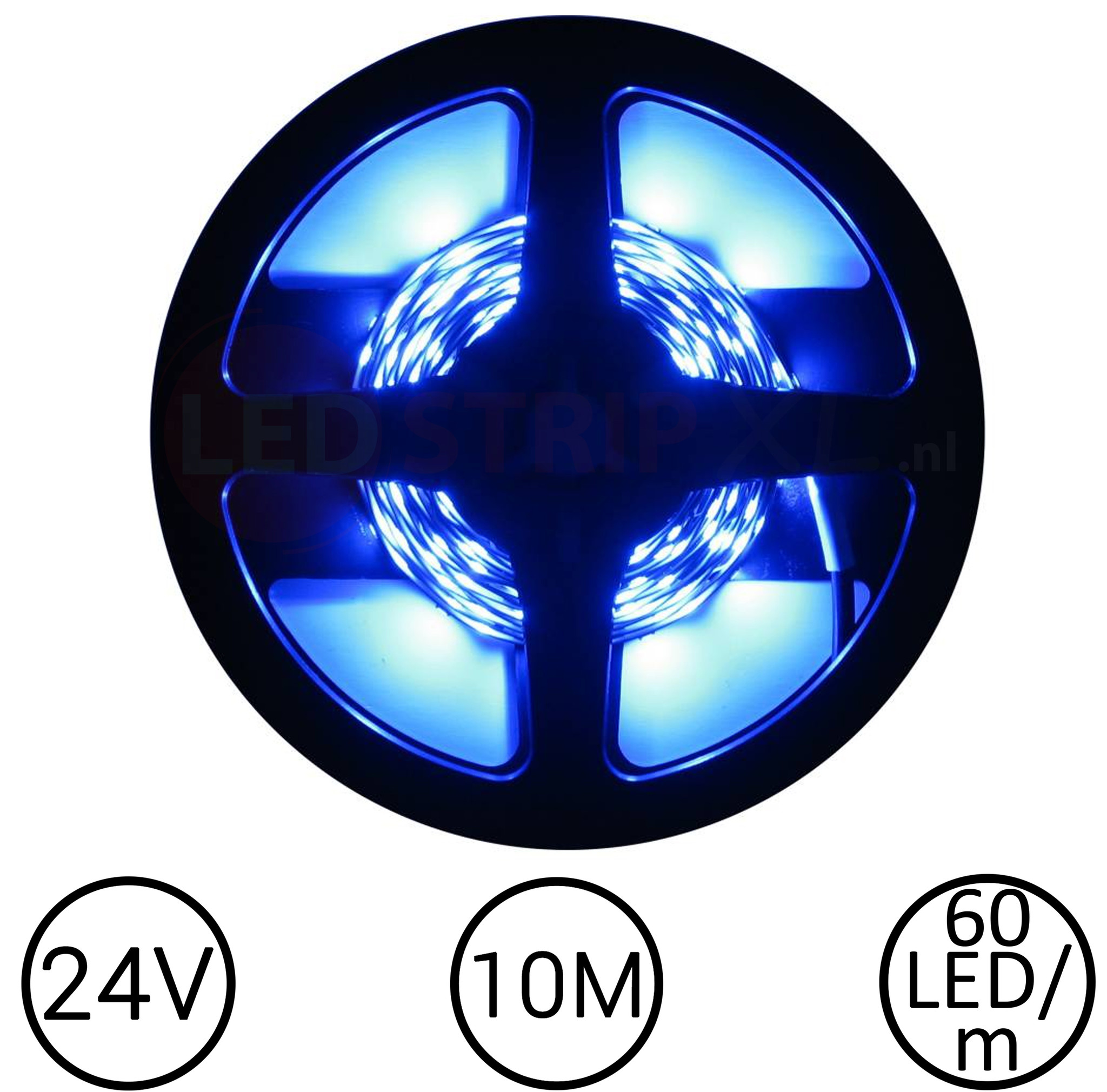 LEDStrip Blauw 10 Meter 60 LED 24 Volt