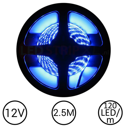 LEDStrip Blauw 2,5 Meter 120 LED per meter 12 Volt
