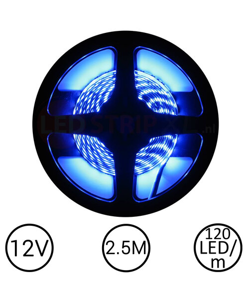 LEDStrip Blauw 2,5 Meter 120 LED per meter 12 Volt