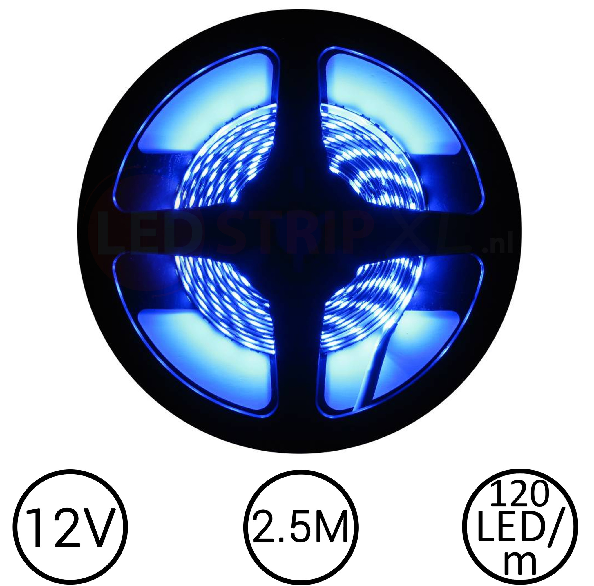 LEDStrip Blauw 2,5 Meter 120 LED 12 Volt