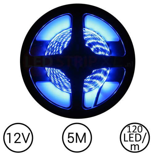 LEDStrip Blauw 5 Meter 120 LED per meter 12 Volt