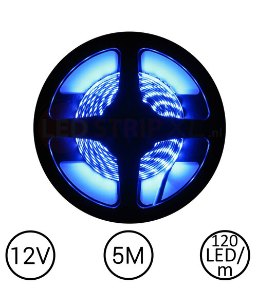 LEDStrip Blauw 5 Meter 120 LED per meter 12 Volt