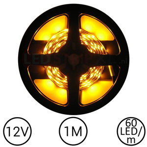 LEDStrip Geel 1 Meter 60 LED per meter 12 Volt