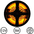 LEDStrip Geel 5 Meter 120 LED per meter 12 Volt