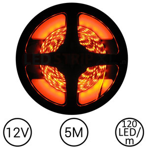 LEDStrip Oranje 5 Meter 120 LED per meter 12 Volt