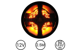 LEDStrip Oranje 2,5 Meter 60 LED 12 Volt