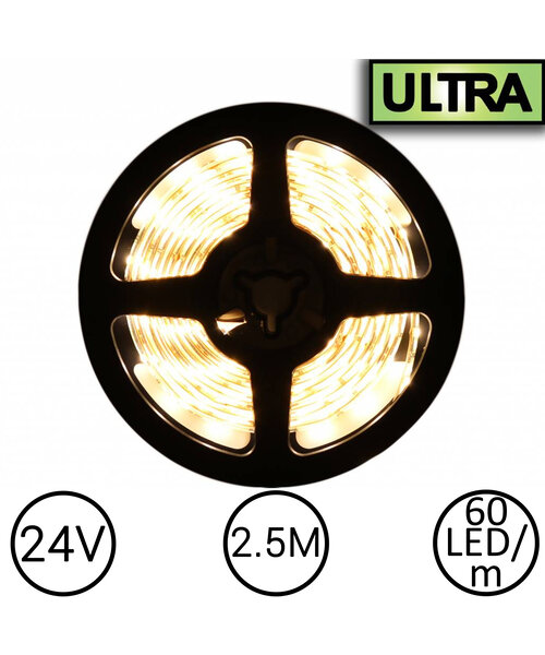 24V LED Strip Warm Wit 2.5 Meter 60 LED per meter - Ultra