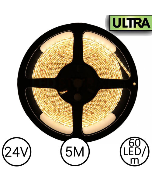 24V LED Strip Warm Wit 5 Meter 120 LED per meter - Ultra