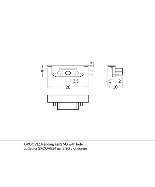 TOPMET Groove14 Einddop Zwart