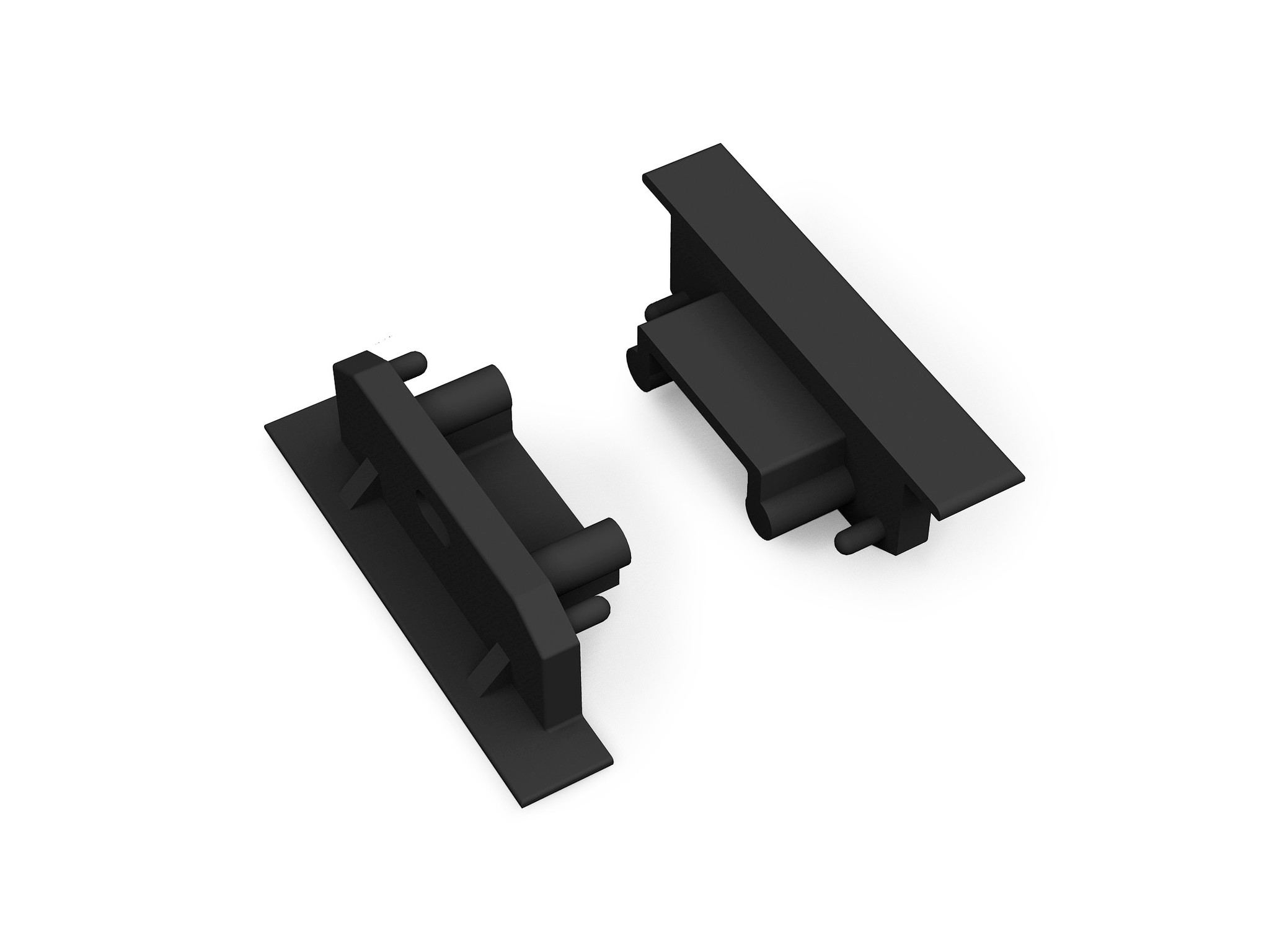 Einddoppen set Zwart 2x