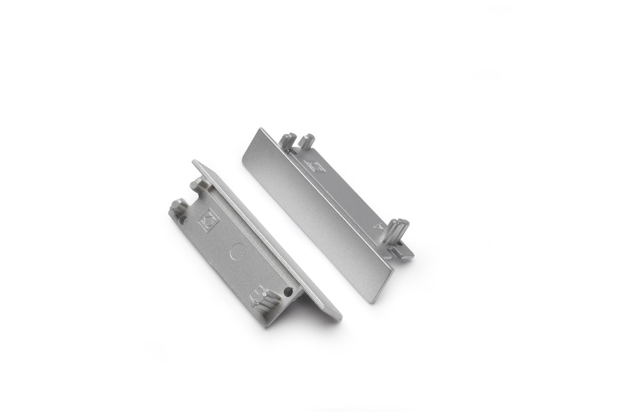 Flat8 Einddoppen set Zilver 2x