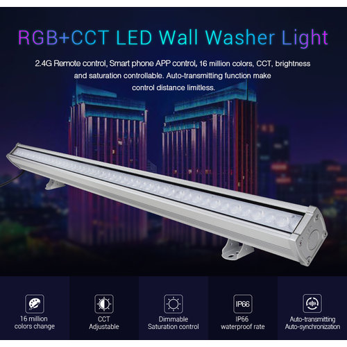 Milight / MiBoxer 24 Watt RGB+CCT LED Wall Washer 230v IP66