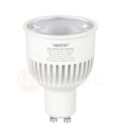 Dual White LED spot 6W GU10 met diffuse lens