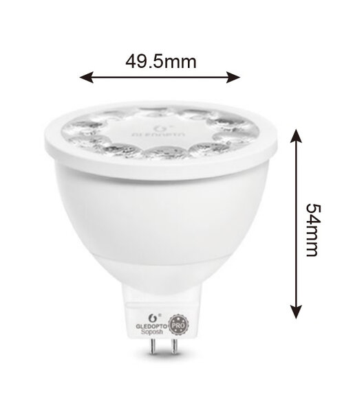 GLEDOPTO Zigbee PRO Color and White 4 Watt MR16 Spot 25° lens