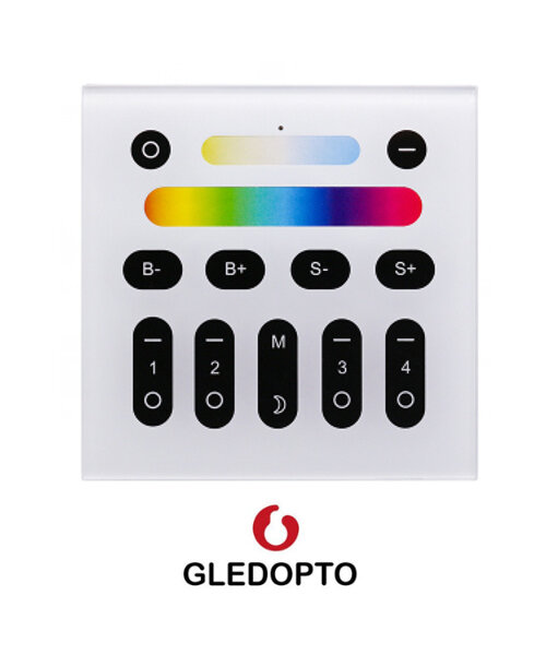 GLEDOPTO RF Wandpaneel Color and White geschikt voor 4 Zones