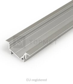 14mm Aluminium Inbouw Hoek Profiel 1 meter Zilver DIAGONAL14