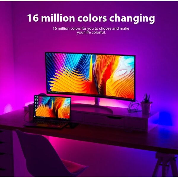 GLEDOPTO Zigbee PRO USB TV Kit RGB+CCT 2 meter LEDstrip met hoekconnectoren