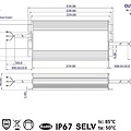 GLP 24 Volt 320 Watt IP67 Spatwaterdichte LED Voeding