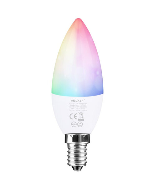 Milight / MiBoxer 4 Watt E14 RGB+CCT Kaarslamp FUT108