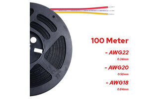 100 Meter Stroomdraad 3 Aderig DualWhite CCT