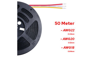 50 Meter Stroomdraad 3 Aderig DualWhite CCT