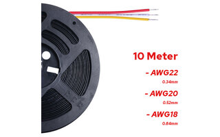 10 Meter Stroomdraad 3 Aderig DualWhite CCT