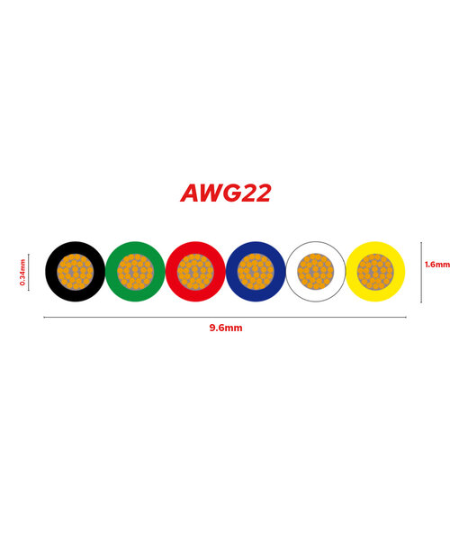 10 Meter Stroomdraad 6 Aderig RGB+CCT