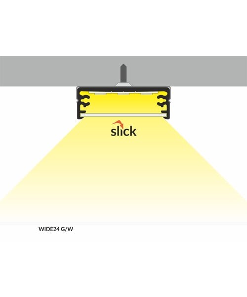 TOPMET Opbouw Profiel 1 Meter voor 3 ledstrips WIDE24