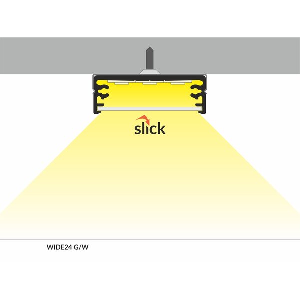 TOPMET Opbouw Profiel 1 Meter voor 3 ledstrips WIDE24