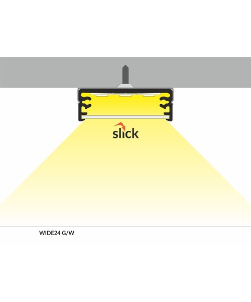 TOPMET Opbouw Profiel 2 Meter voor 3 ledstrips WIDE24