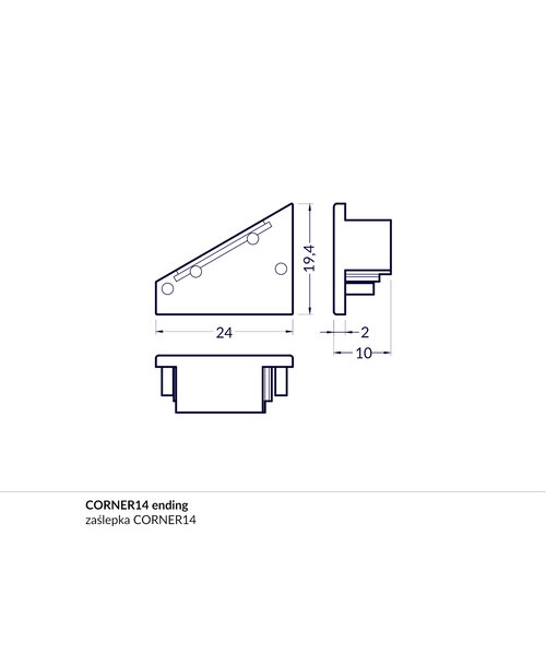 TOPMET Corner14 Einddop Zwart GEN1