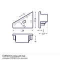 TOPMET Corner14 Einddop Wit GEN1