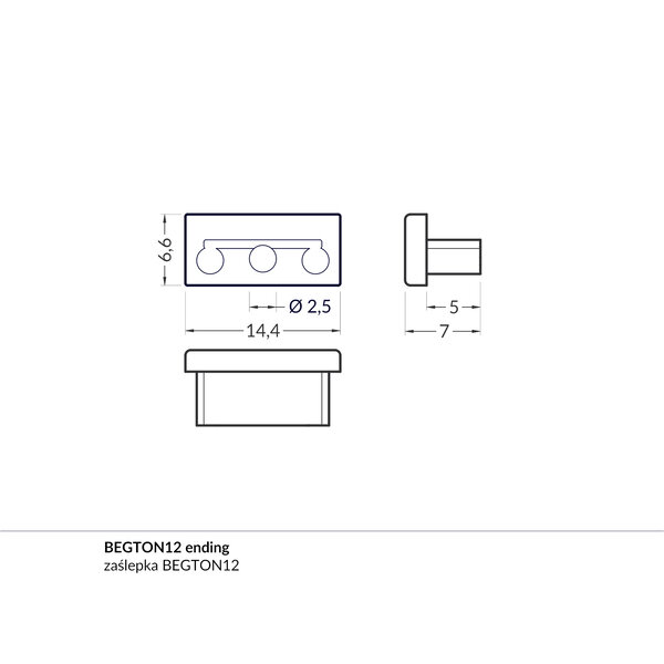 TOPMET Begton12 Einddop Zilver