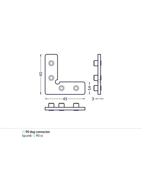 TOPMET Frame14 Q Connector 90°