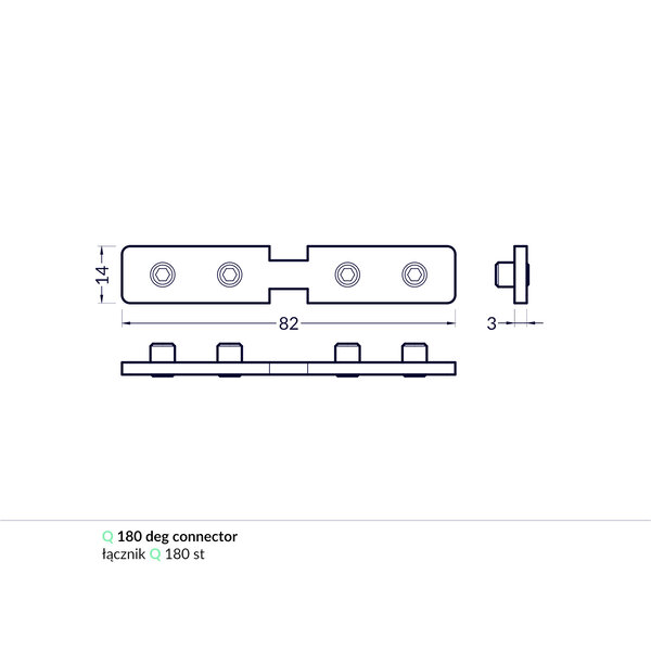 TOPMET Frame14 Q Connector 180°