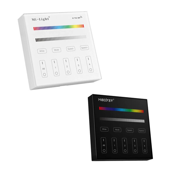 Milight / MiBoxer 2.4GHz Wandpaneel voor RGB en RGBW LED Strips