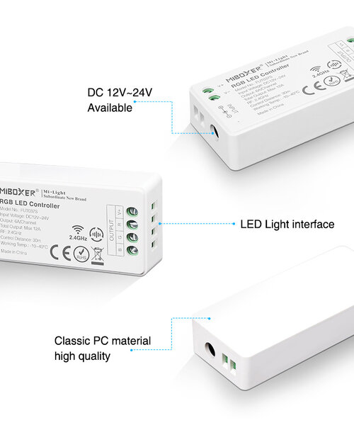 Milight / MiBoxer RGB LEDStrip Zone Controller Slimline