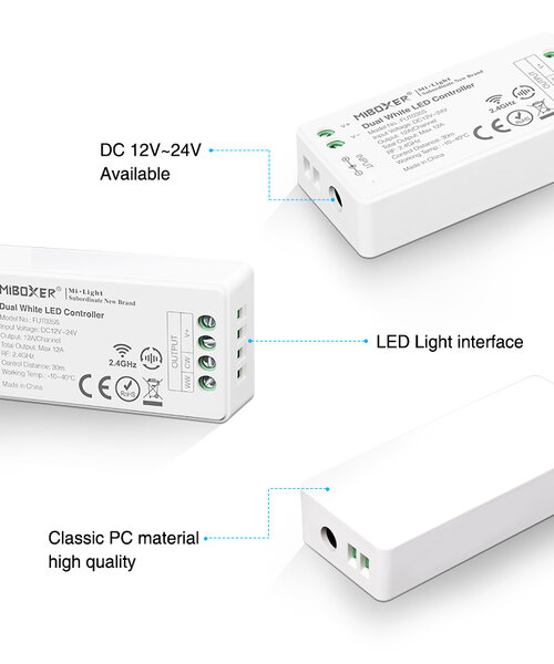 Milight / MiBoxer DualWhite LEDStrip Zone Controller Slimline