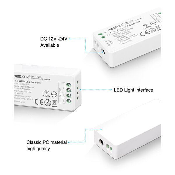 Milight / MiBoxer DualWhite LEDStrip Zone Controller Slimline