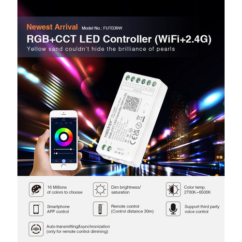 Milight / MiBoxer RGB+CCT LEDStrip Zone Controller WiFi + Bluetooth + 2.4 GHz