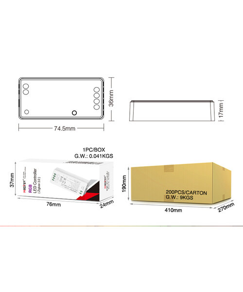 Milight / MiBoxer Zigbee 3.0 RGB LEDStrip Zone Controller